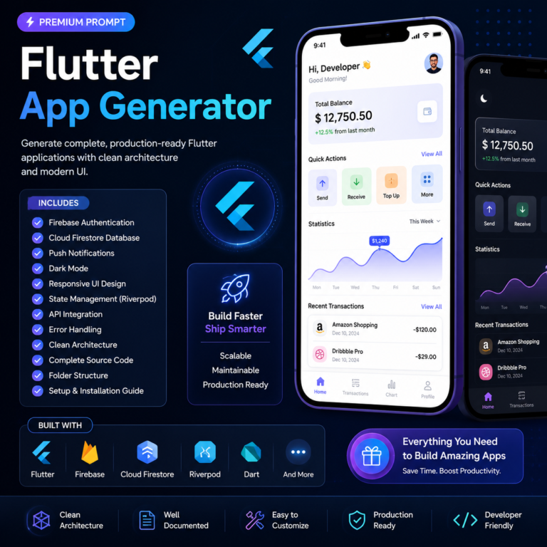 Flutter App Generator