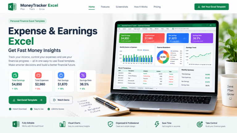 Expense and Earnings Excel Prompt for Fast Money Insights